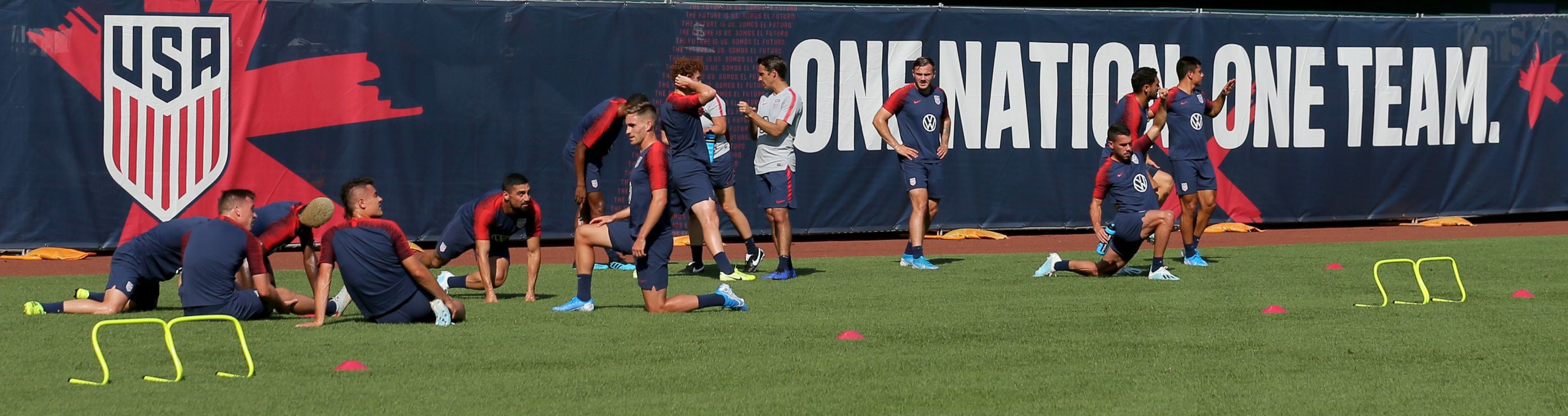 U.S. men's national team practice at Busch Stadium